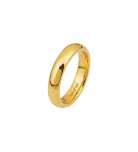14 Ayar Altın 4 mm Düz Alyans (Sarı Altın)