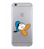Apple iPhone 6S Uyumlu Kapak Donald Duck Tasarımlı Şeffaf Silikon Kılıf