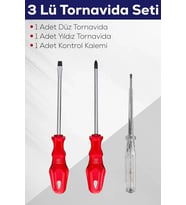 3'lü Tornavida Seti (düz Tornavida + Yıldız Tornavida + Kontrol Kalemi)
