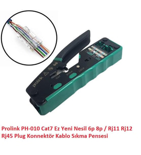 Prolink PH-010 Cat7 Ez 6p 8p / Rj11 Rj12 Rj45 Yeni Nesil Konnektör Sıkma Pensesi