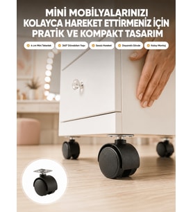 Kilitsiz 4 cm Mobilya Ayağı Tek Adet Pratik ve Dayanıklı