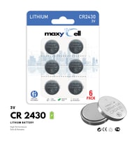 MaxyCell 6 Adet 2430 CR2430 DL2430 3V Lityum Madeni Para Pilleri
