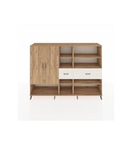 Hyperion Dolap 10 Raflı 2 Çekmeceli 2 Kapaklı 220x44x163 Çam-Çam/Aytaşı