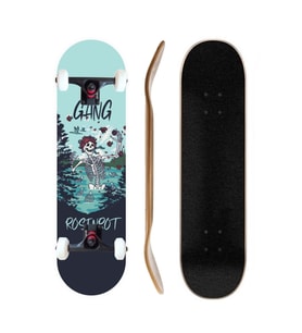 Skateboards 8.0 Rosenrot Complete Profesyonel Kaykay