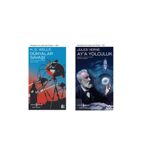 Dünyalar Savaşı + Ay'a Yolculuk- 2 Kitap Set - Iş Bankası Özel Set Dünyalar Savaşı Kitabı