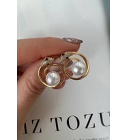 PEARLY SNAKE ( ALTIN KAPLAMA KÜPE ) (Altın)