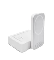 5000mAh Kablosuz MagSafe Powerbank - Taşınabilir Beyaz Batarya, iPhone Telefon Şarj Aleti