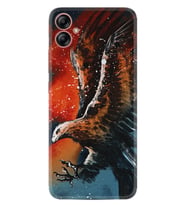 Samsung Galaxy A05 Kılıf Silikon Desen Özel Seri Kartal Uçarken 1718