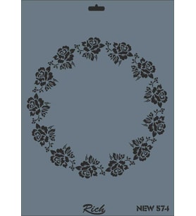 Rich New Seri N-574 Stencil 35x25 cm
