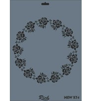 Rich New Seri N-574 Stencil 35x25 cm