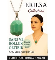 Sertifikalı Fasetli Aventurin Doğal Taş Kolye – Şans Bolluk İçsel Güç ve Huzur Taşı (Çok Renkli)