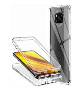 Xiaomi Poco X3 360 Kılıf Şeffaf Ön Arka Korumalı Silikon