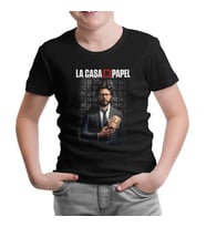 La Casa De Papel - Prof Dali Siyah Çocuk Tshirt