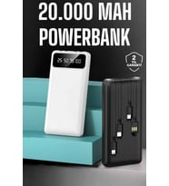 Powerbank 20.000 Mah Dijital Göstergeli LCD Ekran Uzun Pil Ömrü