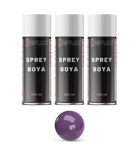 3 Adet Ral 4005 Leylak Mor Sprey Boya 400 Ml.