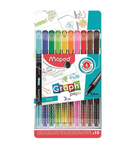 Maped Graph Peps Fineliner Kalem 0.4mm 10 Renk 