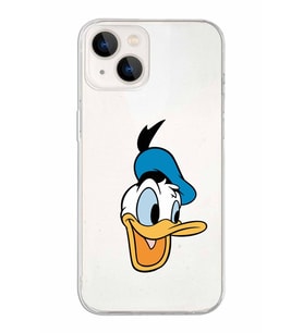 Apple iPhone 13 Uyumlu Kapak Donald Duck Tasarımlı Şeffaf Silikon Kılıf