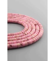 Varisit Doğal Taş Parlak Pembe Dore Kesim 6x3mm Dizi [AA]