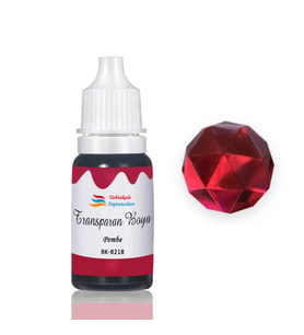 Epoksi Reçine Transparan Boya Pigment Şeffaf Epoksi Boyası 20 ML  Pembe - 8218
