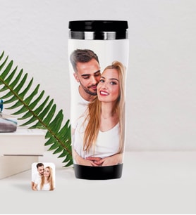 BK Gift Kişiye Özel Yağlıboya Tasarımlı Çelik Termos Bardak-1