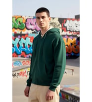 Erkek Kapüşonlu Düşük Kol Fermuarlı Oversize Kalıp Sweatshirt Fonksiyonel Dayanıklı Modern
