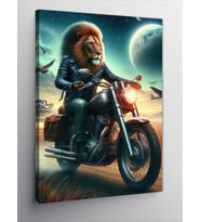 Kanvas Tablo Aslan Ve Chopper