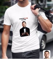 BK Gift Kişiye Özel Godfather Baba Karikatürlü Beyaz T-Shirt-7