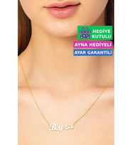 Jewelmim Beyza İsim Yazılı Gümüş Kolye  Beyaz Altın Kaplama İsim Kolyesi 925 Ayar Kadın İsimli Gümüş Kolye