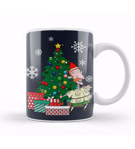 Nigel Thornberry Around The Christmas Tree Kupa Bardak Porselen