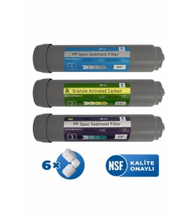 Kapalı Kasa Su Arıtma Cihazı 12 Inç 3lü Inline Su Arıtma Ön Filtresi(G-KK-3)