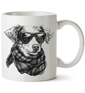 Köpek Baskılı Porselen Kupa Bardak