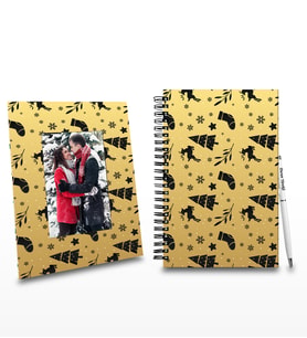 Yılbaşına Özel Ahşap Defter Kalem Ve Büyük Boy Çerçeve Seti
