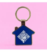 Qr Kodlu Kişiye Özel Anahtarlık (Mavi titanyum)