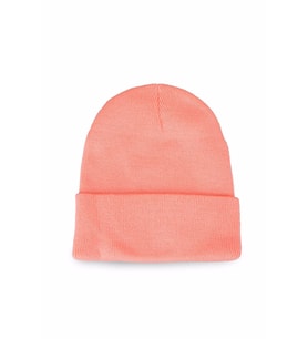 Neon Turuncu Basic Bere Unisex  Turuncu Bere Yavru Ağzı-Standart