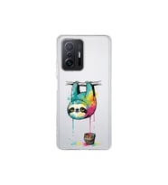 Xiaomi Mi 11T ile Uyumlu Splash Tembel Hayvan Tasarımlı Şeffaf Silikon Kılıf
