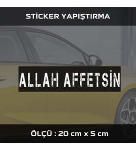 allah affetsin siyah etiket sticker - 2 adet çıkartma araba motosiklet kask atv tablet pc buzdolabı otomobil bilgisayar uyumlu