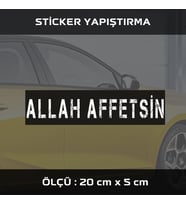allah affetsin siyah etiket sticker - 2 adet çıkartma araba motosiklet kask atv tablet pc buzdolabı otomobil bilgisayar uyumlu