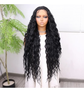 Siyah Fiber Sen Tül Peruk