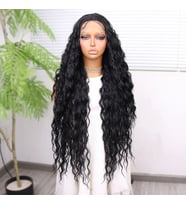 Siyah Fiber Sen Tül Peruk