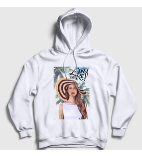 Presmono Unisex Beyaz Summertime Lana Del Rey Kapüşonlu Sweatshirt 157037tt