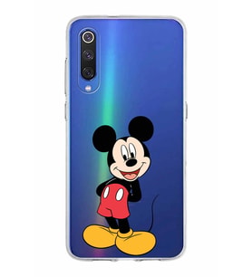 Xiaomi Mi 9 Uyumlu Kapak Mickey Mouse Tasarımlı Şeffaf Silikon Kılıf