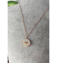 Rose Altın Kaplama Özel Seri Kararmaz ZirkonTaşlı Çelik Kolye 45cm