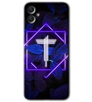 Galaxy A05 Kılıf HD Desen Baskılı Kılıf - Dark Neon Yaprak T Harfi