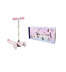 3 Tekerlekli Ledli Scooter Pembe 8331 (Pudra Pembe)