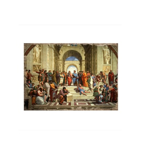 50cmX70cm Ahşap Tablo Atina Okulu