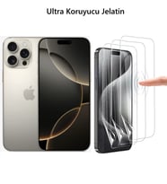 İphone 16 Pro Max Uyumlu Ön Body Ultra Ekran Koruyucu Şeffaf  Nano Jelatin