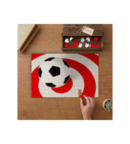 Daire İçinde Futbol Topu Tasarımı 240 parça Ahşap Puzzle Ahşap Kutuda MP00828