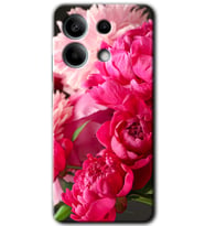 Xiaomi Redmi Note 13 Kılıf HD Desen Baskılı Kılıf - Kırmızı Beyaz Gül
