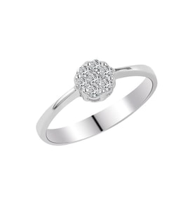 0.28 Karat Pırlanta İnvisible Yüzük PY2802 (Beyaz)