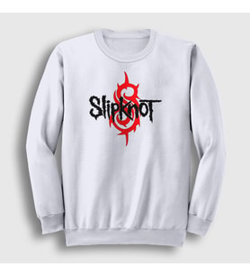 Presmono Unisex Beyaz Logo Slipknot Sweatshirt 112721tt (Beyaz)